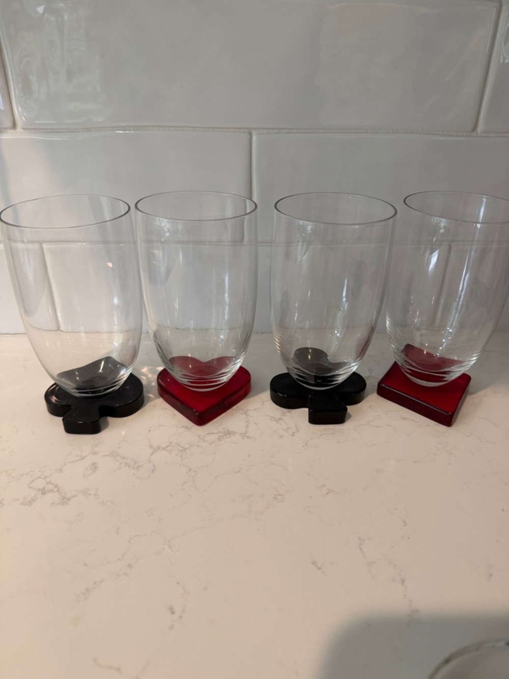 Set of 4 Vintage Bridge Glasses